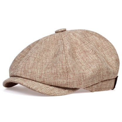 Nowa męska kaszkietówka na wiosnę lato, cienki, retro beret, dziki codzienny kapelusz, unisex ośmiokątna czapka, modne czapki hiphopowe, gorras