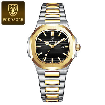 POEDAGAR Luxury Woman’s Quartz Watch Date Waterproof Luminous Ladies Wristwatch Stainless Steel Fashion Watches For Women casual