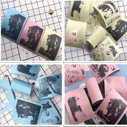 HD Mini Portable Thermal Printer 57mm Self-Adhesive Label Sticker Paper for Phone Picture Photo Universal Portable Label Printer