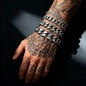 HNSP 3MM-15MM Thick Stainless Steel Cuban Chain Bracelet For Men Hand Jewelry Punk Street Style Accessory