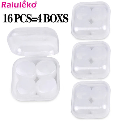 16Pcs Anti Noise Snore Soundproof Earplugs Travel Sleep Noise Reduction Ear plug Swimming Silicone Earplug Noise Protection Tool