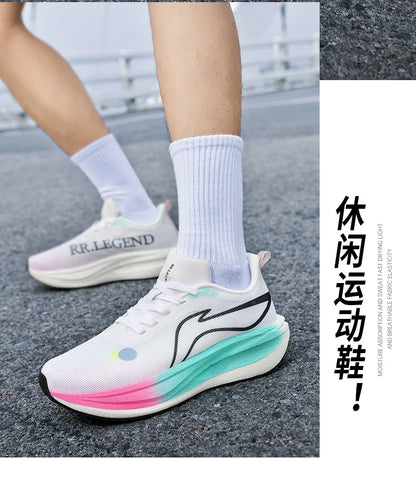 2026 New Men/women Carbon Plate Mesh Casual Sports Shoes, Breathable, Lightweight, Shock-Absorbing Running Sneakers