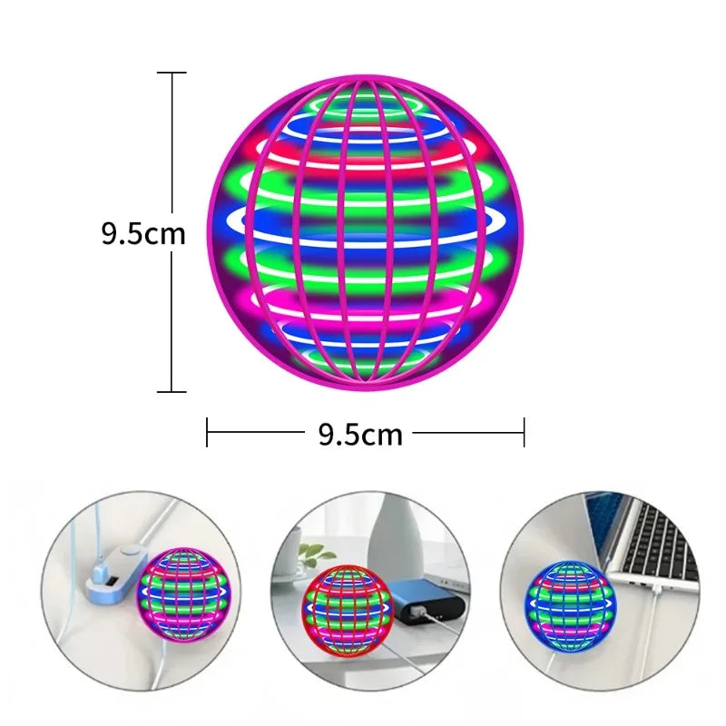 2026 Hand Controlled Flying Ball Boomerang Hover Ball Flying Spinner Toy with Magic LED Lights Fidget Toys