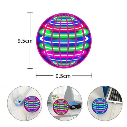 2026 Hand Controlled Flying Ball Boomerang Hover Ball Flying Spinner Toy with Magic LED Lights Fidget Toys