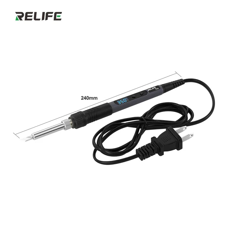 RELIFE 936 90W Intelligent Digital Display Portable Soldering Iron 120~550℃ Adjustable Supports 900M Series Soldering Iron Tips