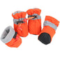 Dog Shoes 4pcs Waterproof Anti-Slip, Winter Warm Boots with Socks, Breathable Soft Pet Outdoor Accessories