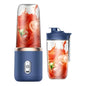6 Blades Double Cups Portable USB Rechargeable Mini Electric Juicer Bottle Personal Fruit Smoothie Blender Home Gym Camping