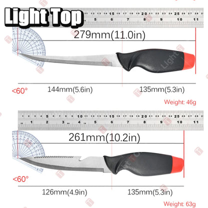 WXCOO Stainless Steel Fish Filleting Knife Sharp Butcher with Cover Multifunctional Fruit Meat Cutting Fish Boning Knives