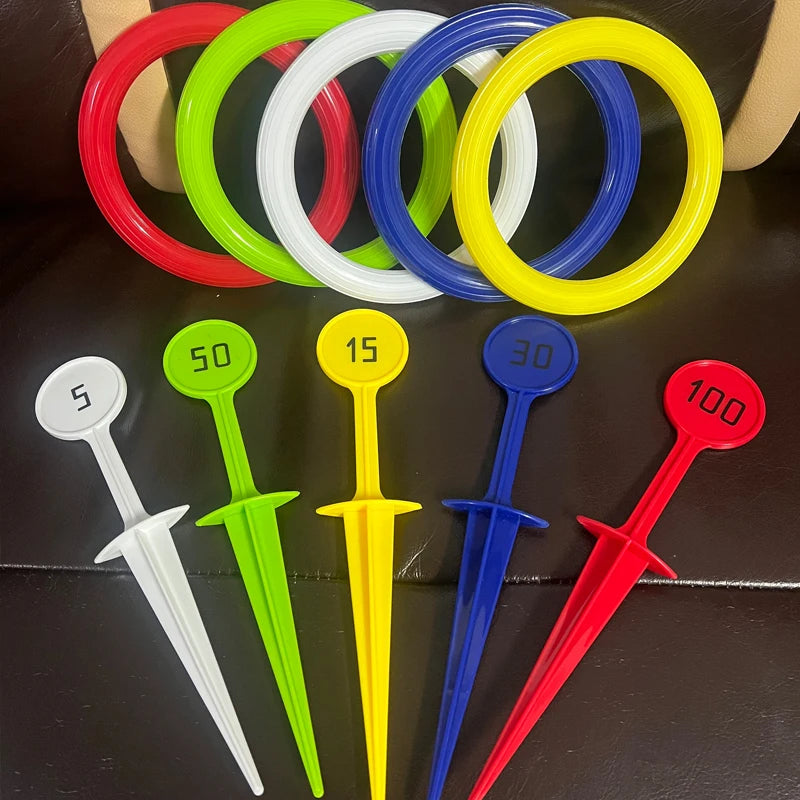 Kids Plastic Ring Toss Game Set for Outdoor Lawn And Beach Yard Games Perfect Carnival Party Favors And Gifts