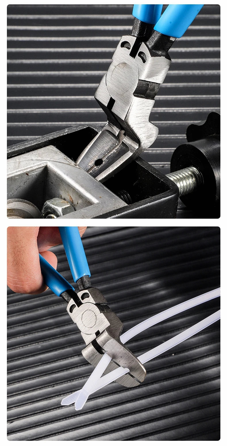 Multifunctional Car Clip Pliers Diagonal Pliers Car Rivet Tightening Pliers Wire Stripping Plier Staple Screwdriver Removal Tool