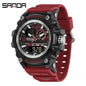 SANDA 3367 Men's Electronic Watch Large Dial Multi Functional Outdoor Waterproof Student Sports Electronic Watch