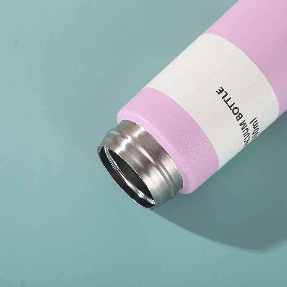 Cute Mini Thermos Cup with Straw Stainless Steel Pocket Insulated Bottle Portable Mini Kawaii Kids Water Cup Drinkware Thermos