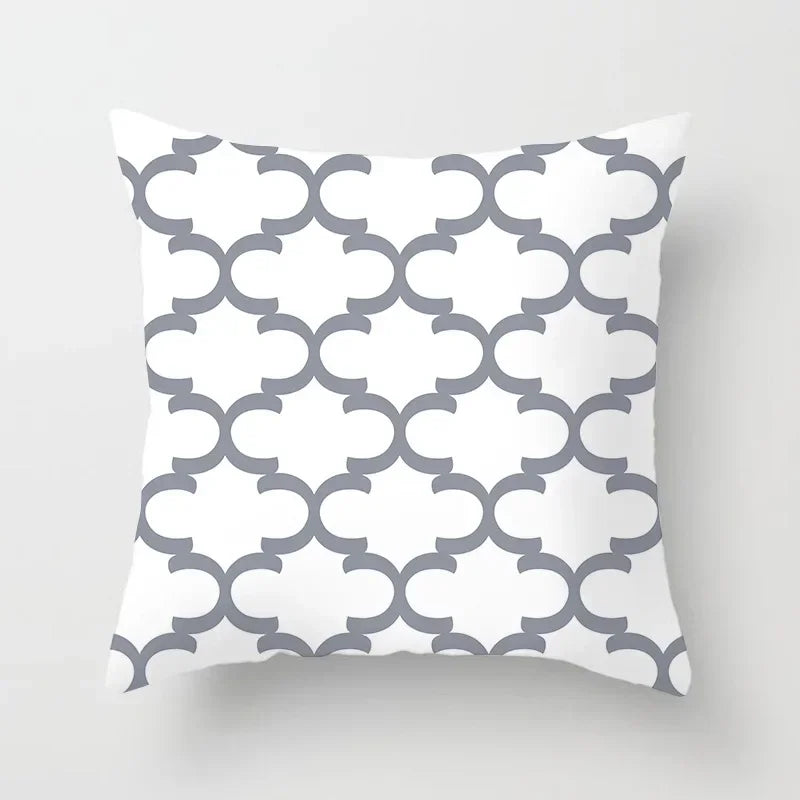 European Gray Pillowcase Geometric Pillow Cover Sofa Cushion Cover Garden Throw Pillows Hotel Outdoor Cushions car Chair 45X45cm