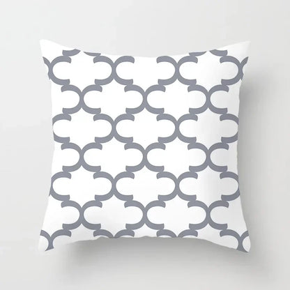 European Gray Pillowcase Geometric Pillow Cover Sofa Cushion Cover Garden Throw Pillows Hotel Outdoor Cushions car Chair 45X45cm