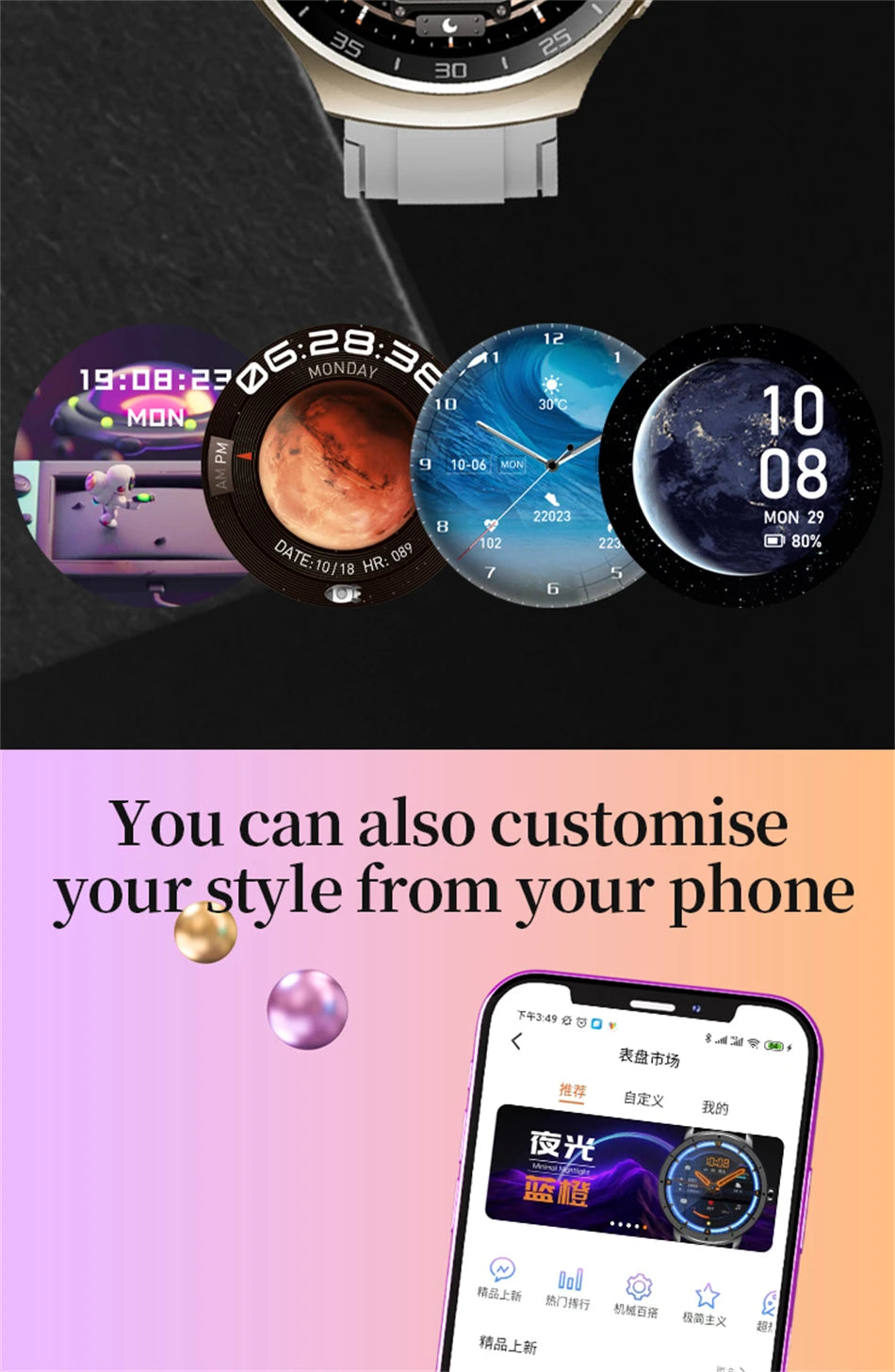 Watch 5 Pro for for Men Smart Watch Bluetooth Call Sports Fitness Men's Wristwatch Heart Rate Monitor Waterproof Smartwatch Hw12