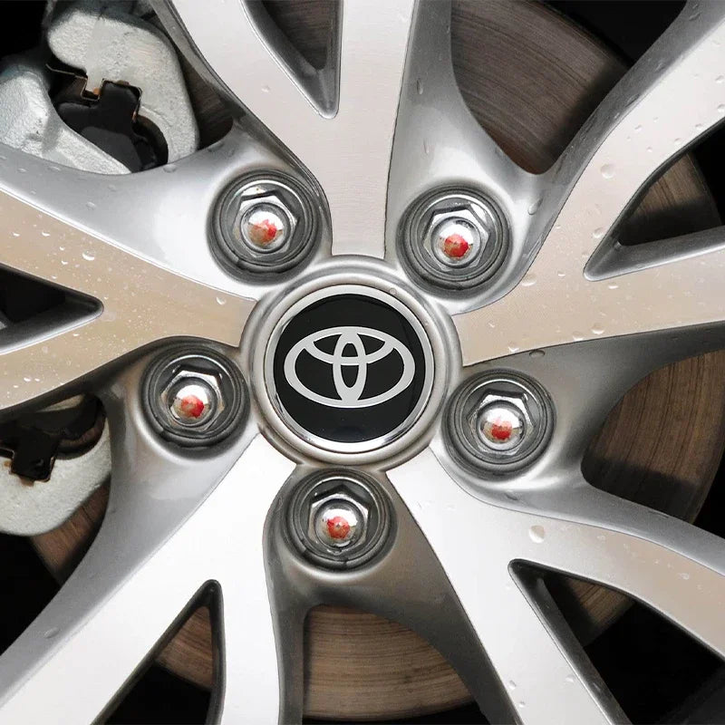 4Pcs 60mm For Car emblem Wheel hub Center Cap Badge covers sticker Decals Styling For Toyota Corolla RAV4 LEVIN Yaris C-HR Camry
