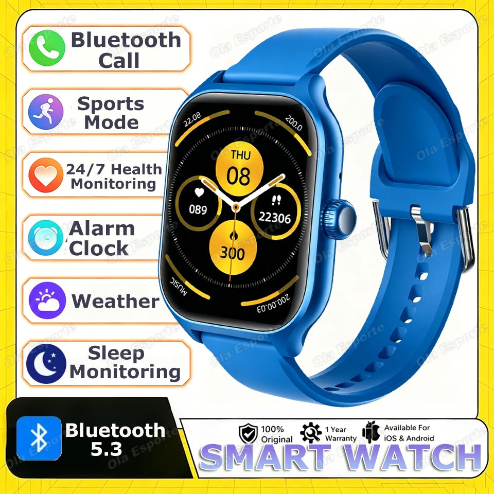 2026 New Men's Smart Watch Women's Gift Heart Rate Blood Oxygen Sports Fitness Watch Electronics Bluetooth Call Smartwatch HW12