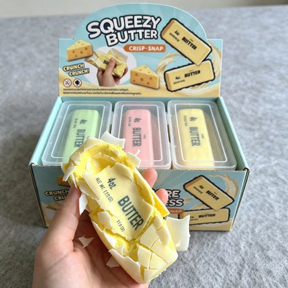 Wax Coating Butter Stick Squishy Sensory Fidget Finger Relax Crunchy Butter Stick Sound Crispy Pinch Butter Bar Toy