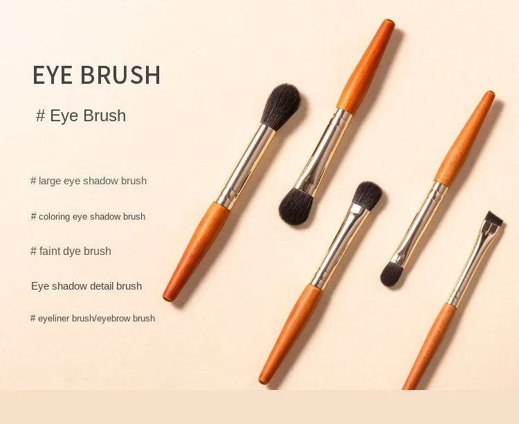 9Pcs/lot Mini Makeup Brush Set Portable Travel Cosmetic Brushes Kit Eyeshadow Foundation Powder Brushes Beauty Makeup Tools