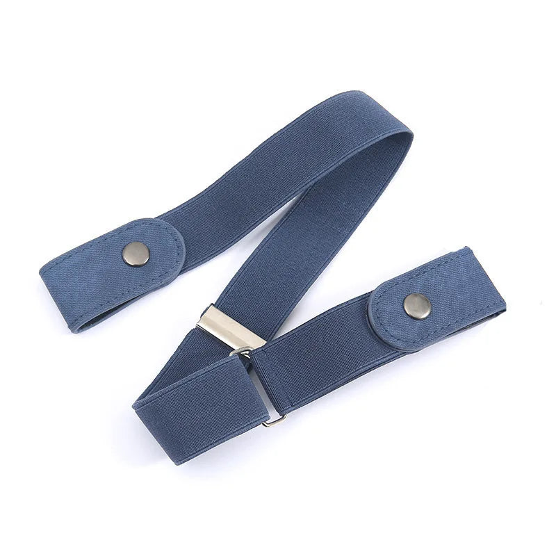 Elastic Adjustable Invisible Waist Belt Canvas Buckle-free Belt For Women Men No Buckle Easy Wear For Jeans Pants Dress