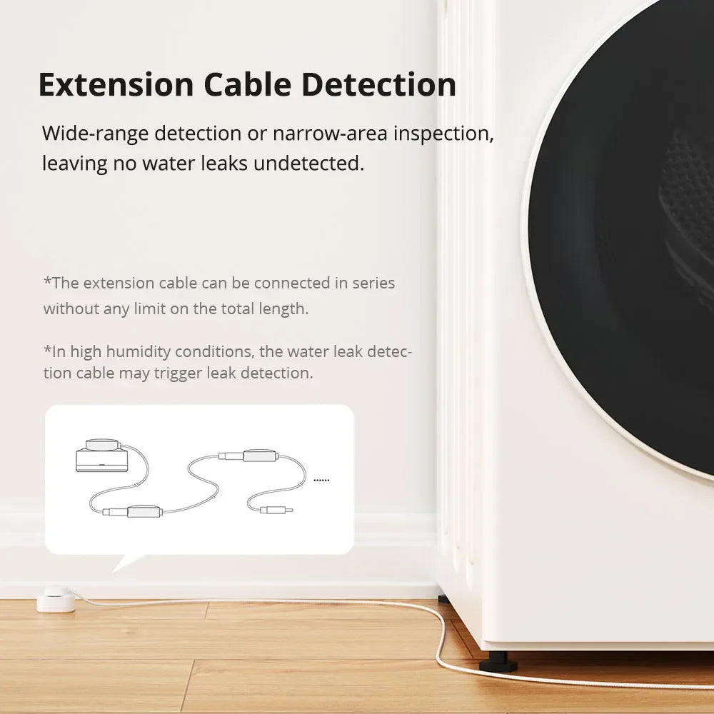 SONOFF SNZB-05P Water Leak Sensor With Detection Cable 5-Year Battery IP67 Waterproof Smart Alarms Works With Alexa Google Home