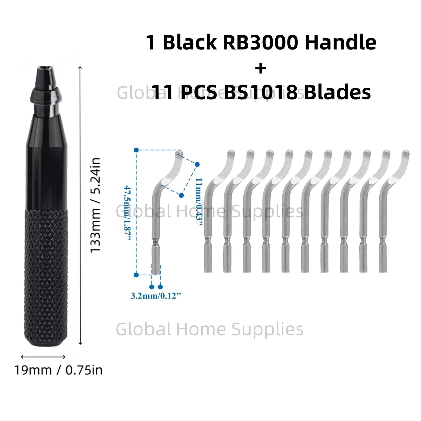 Deburring Tool RB3000 with 1 or 11 High Speed Steel Swivel Blades BS1010 BS1018 BK3010 BS3010 360 Degree Rotary Head Burr Remove