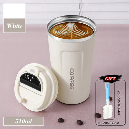 510ML Intelligent LED Temperature Display Stainless Steel Coffee Cup Temperature Measure Insulation Outdoor Car Portable Cup