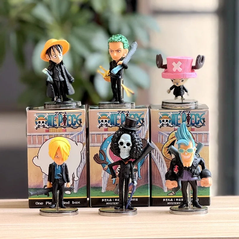 6 pcs anime action figure set PVC Luffy new action model collectible decoration doll kids toys for Christmas gifts