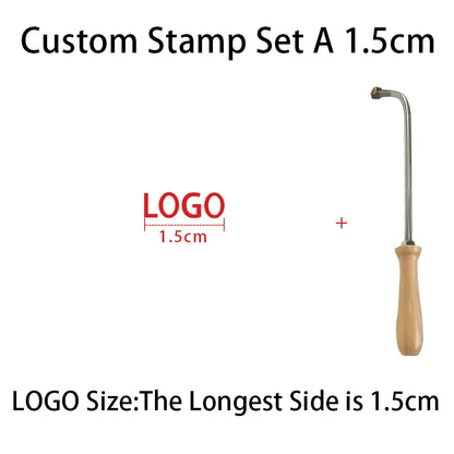 Personalized Leather Stamp Custom Logo Branding Iron Stamps Heating Brass Embosser Seals DIY Wood Cake Hamburger Craft Handmade