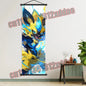 Pokemon Anime, Bulbasaur, Charizard, Eevee, Pikachu, Print Art White Canvas Scroll Painting Modern Room Decor Wall Art Painting