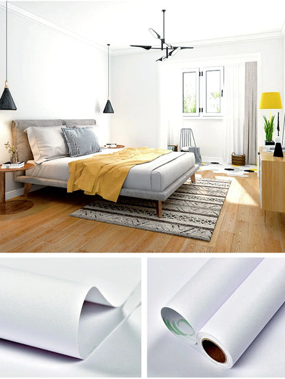 40cm wide vinyl matte decorative contact paper self-adhesive waterproof removable wallpaper for furniture renovation
