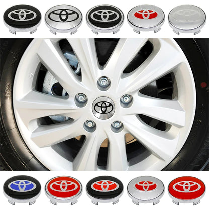 4Pcs 60mm For Car emblem Wheel hub Center Cap Badge covers sticker Decals Styling For Toyota Corolla RAV4 LEVIN Yaris C-HR Camry