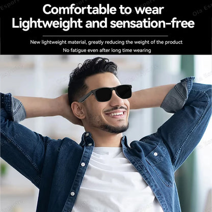 AI Smart Wireless Glasses Bluetooth Sunglasses Remote 8K Control Touch Photo Camera Recording Voice Assistant Translator