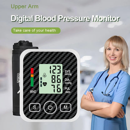 Blood Pressure Monitor Digital Tonometer Upper Arm Blood Pressure Meter Automatic BP Medical Sphygmomanometer Pulse