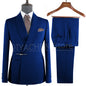 Elegant 2-Piece Men's Suit Slim Fit  Blazer And Pants Set for Wedding Groom Tuxedo Business Party