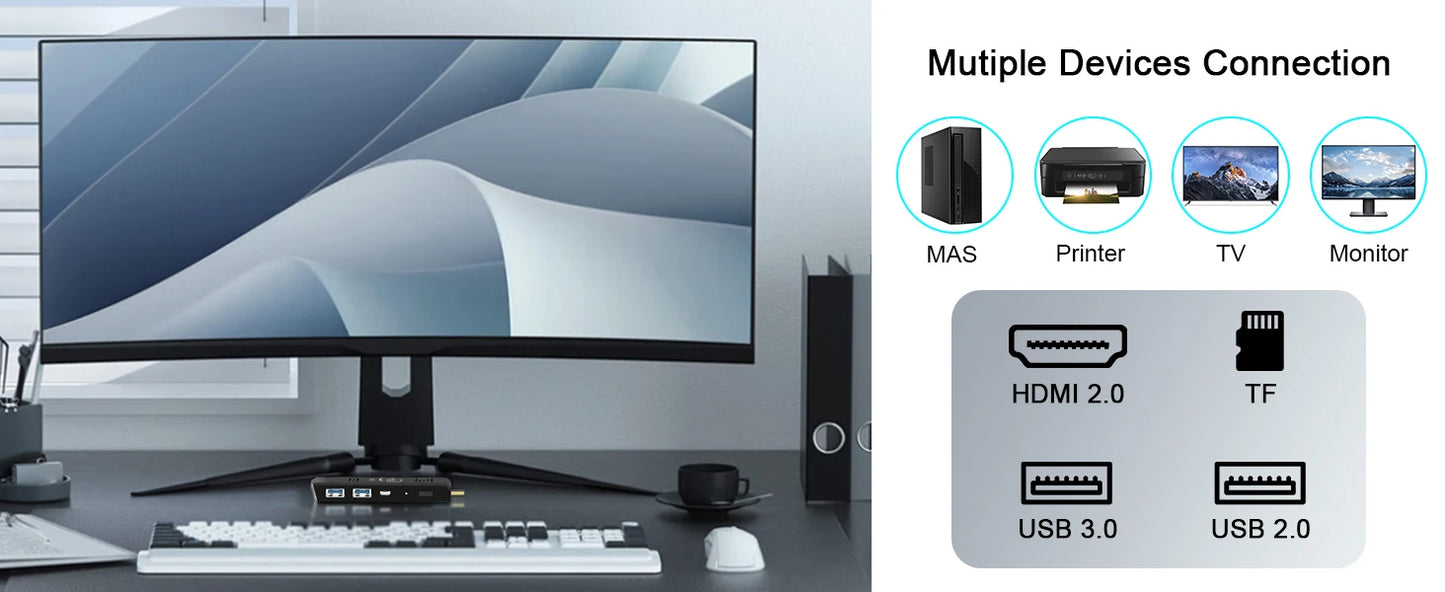 Intel W5 pro Mini PC Computer Stick with Windows 10 Atom Z8350 4GB/8GB RAM 64GB/128GB eMMC WiFI5 Bluetooth 4.0 Built-in Fan