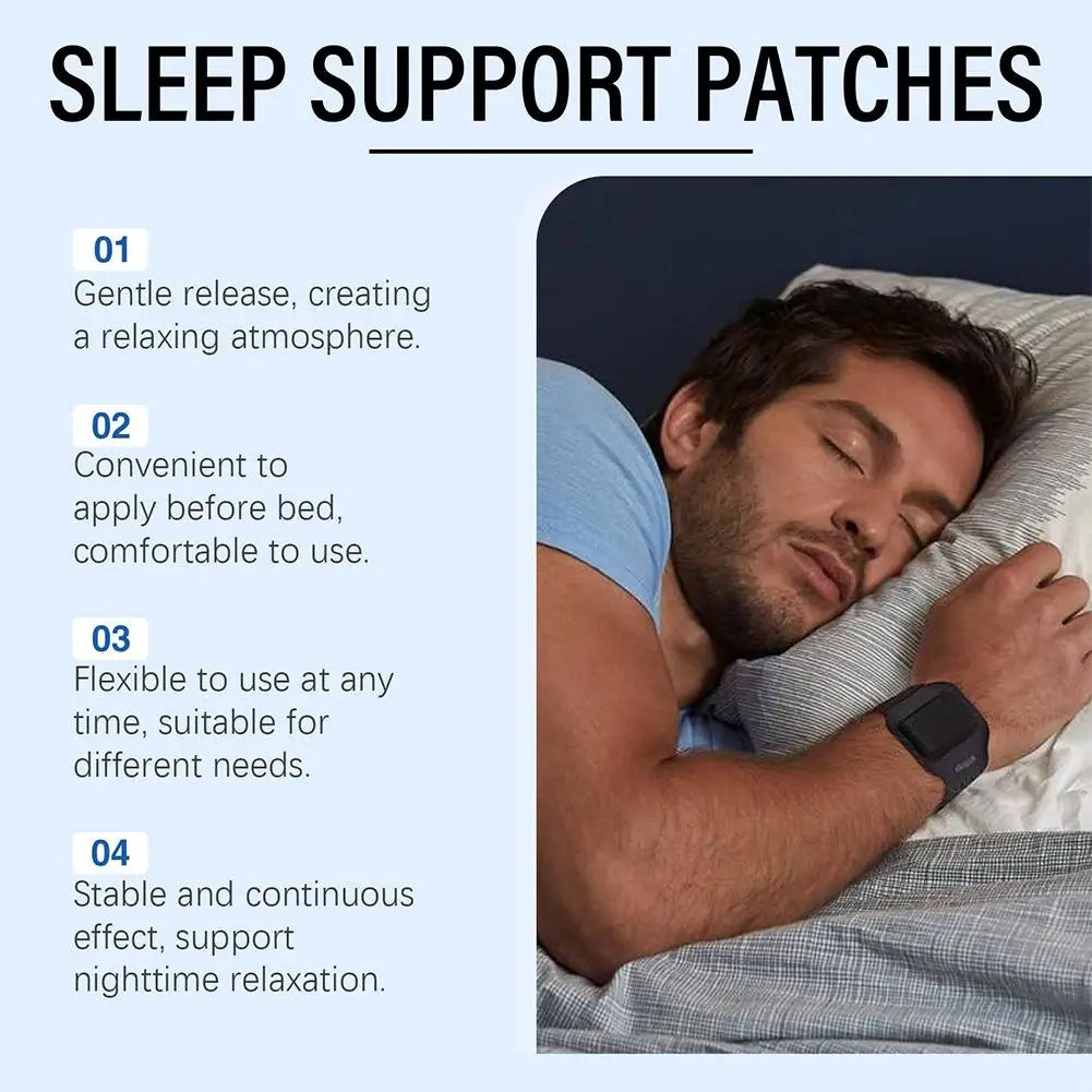 Gentle Safe Sleep Support Acupoint Patches Deep Relaxing Anti‑Insomnia Stickers Stress Fatigue Reliever Portable Sleep Aid Patch