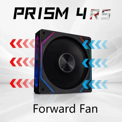 LDPCSJ PRISM 4 RS 12cm ARGB 4 Pin Computer Case Fan Quiet Cooling 12V Large Air Volume 800-1600RPM for Desktop Gaming PC Build