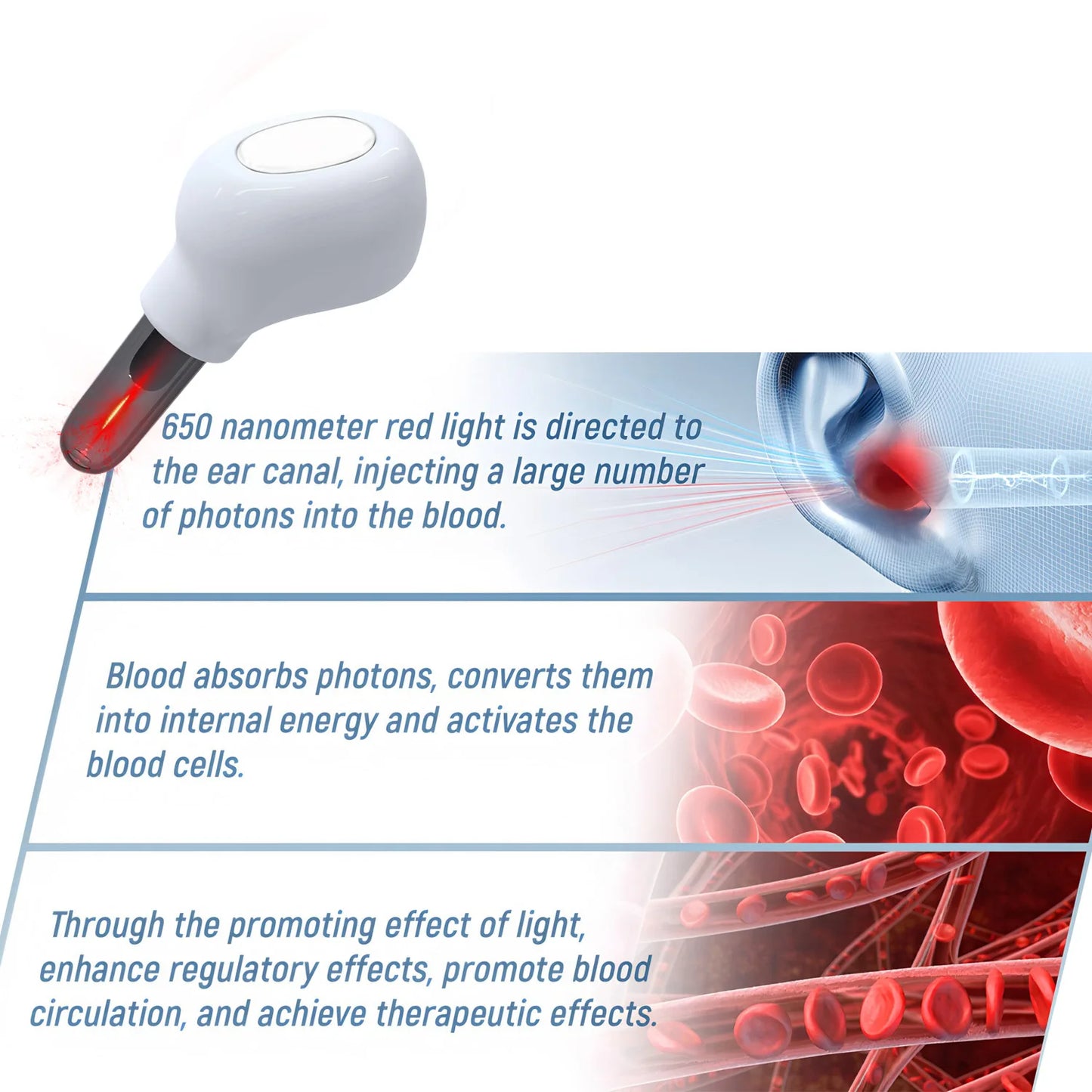 Tinnitus Ear Laser Therapy Irradiation Laser Physical Earplug Otitis Media Assist in the treatment of Deafness Treatment