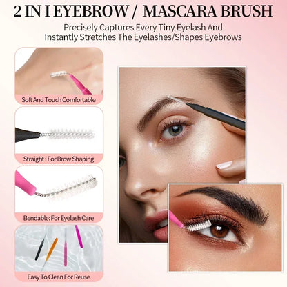 20/50PS Portable Mini Eyebrow Brushes Disposable Eyelash Brow Lifting Brush Applicators Lash Extension Comb Beauty Makeup Tools