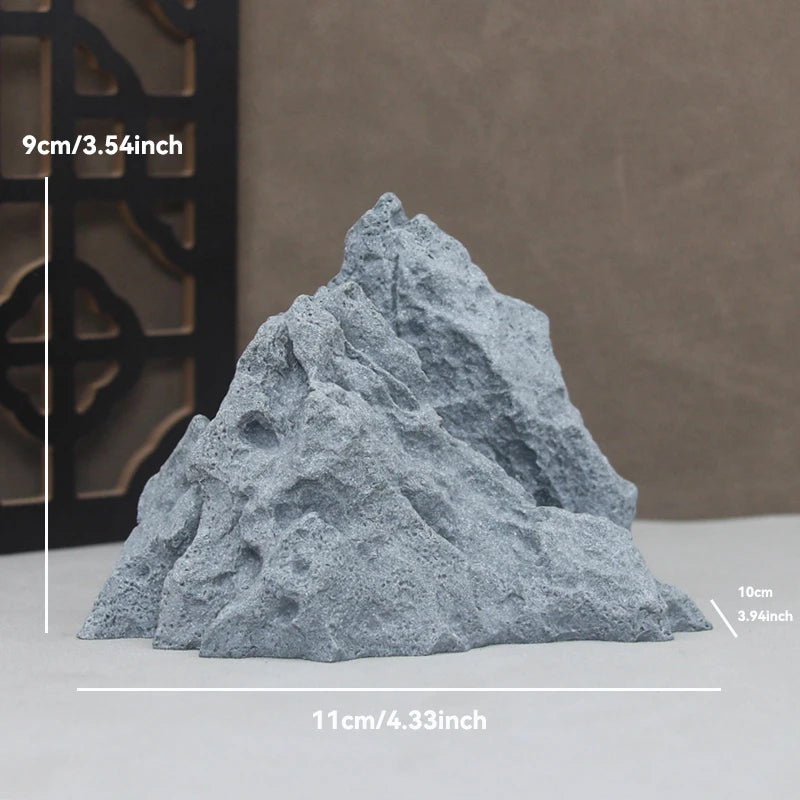 Sandstone Stone Miniature Mountain Fairy Garden Bonsai Rockery Lanscaping Ornaments Aquarium Decoration Accessories Home Decor