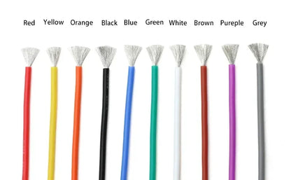 1~50m Heat-Resistant Silicone Wire AWG 30 26 24 22 20 18 16 14 12 10 8 Red Black Automotive Wiring Car Battery Copper Cable