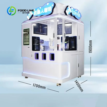 Customized AI Model Latte Art & Printing Robot Coffee Barista Vending Machine Commercial Automatic Coffee Equipment