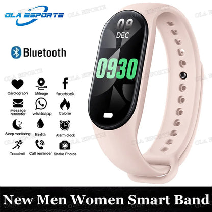 M7 Smart Watch Smartband Heart Rate Smartwatch Fitness Tracker Blood Pressure Waterproof Sport Bracelet Fitness Band 7 Men Women