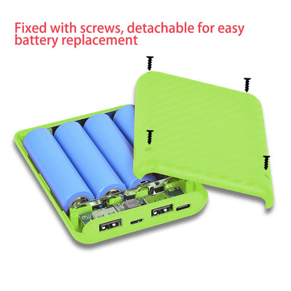 New Portable DIY Power Bank Box 4x18650 Battery Charger Case Fast Charging Case Solderless Power Bank Shell Batteries Charging