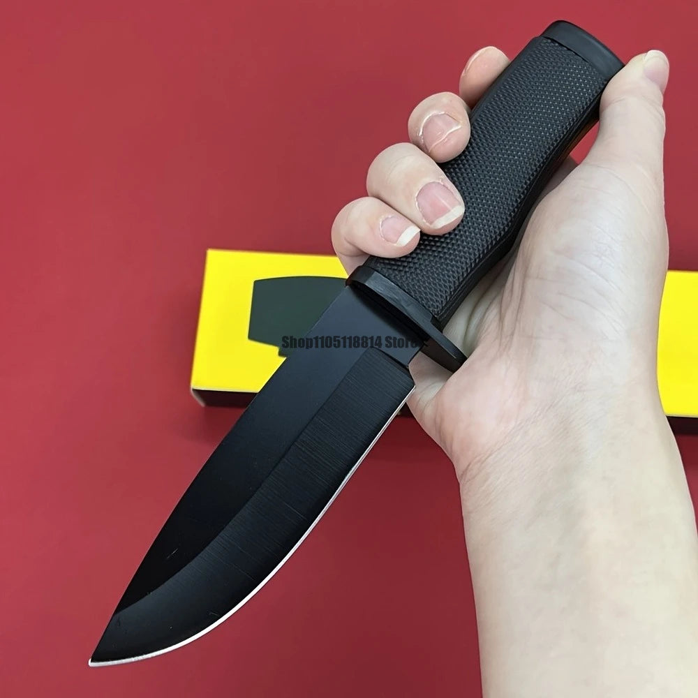 Outdoor Straight Knife, Non-slip Handle, Nylon Sleeve, Utility Knife, EDC Knife, High Hardness Fixed Blade Knife for Rescue