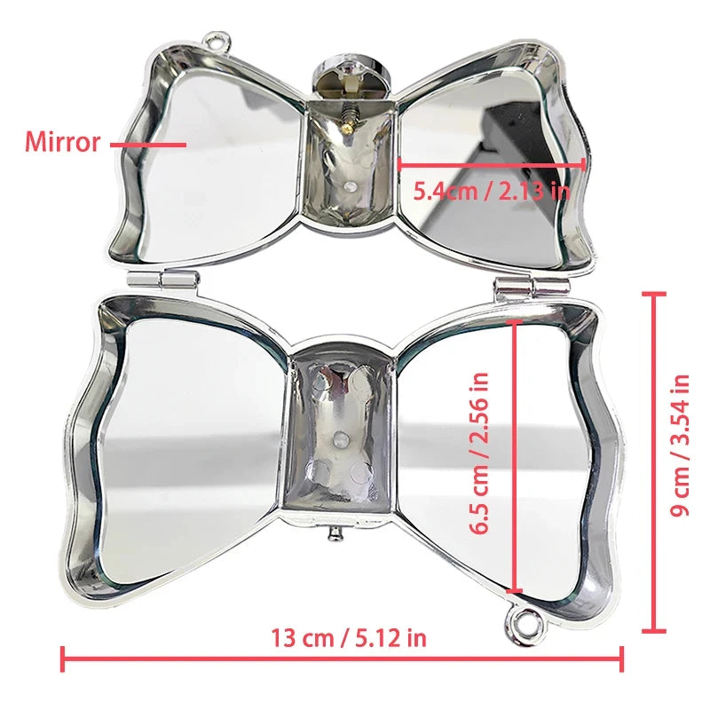 Luxury Designer Mini Bowknot Evening Bag for Women Girls Crossbody Handbag Chain Shoulder Bags Metal Purse for Party Wedding