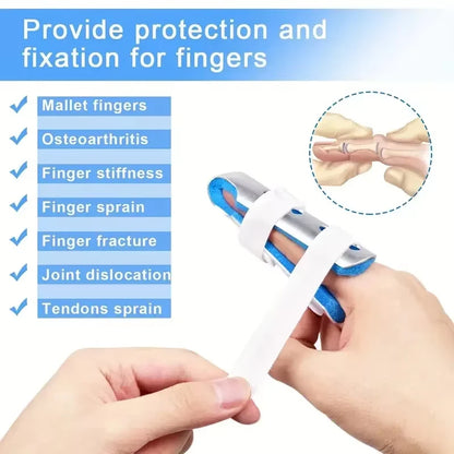 3pcs Adjustable Aluminum Foam Finger Splint with Closure - Lightweight Breathable Hand Support Bracket for Enhanced Stability