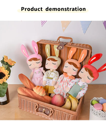 Original Metoo 35cm Angela Pastoral Style Bunny Plushie Doll Child Hug Soft Stuffed Toys For Baby and Kids Birthday Gifts
