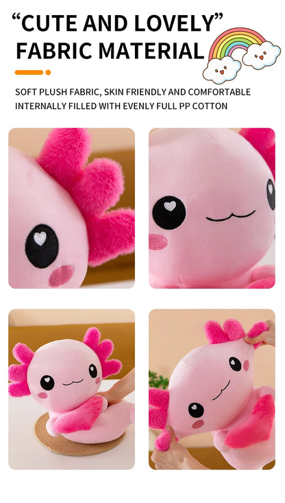 Cross-Border New Model of Axolotl Plush Toy in Four Colors, Cross-Border Hexagonal Dinosaur Toy, Soft Axolotl for Couples
